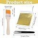 ZesNxj 200 Blatt Blattgold zum Basteln mit Kleine Weiche Pinsel und Schwarze Gerade Pinzel, Goldpapier, Goldfolie zum Basteln, Goldpapier zum Basteln für Nägel Holz Möbel Dekoration