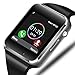 Smart Watch - Sazooy Bluetooth Smart Watch Support Make/Answer Phones Send/Get Messages Compatible Android iOS Phones with Camera Pedometer SIM SD Card Slot for Kids Men Women (Silver)
