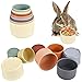 CooShou Colorful Multi-Sized Stackable Cup Toys for Bunny Rabbit Gradient Nesting Toys for Small Animals Foraging Playing