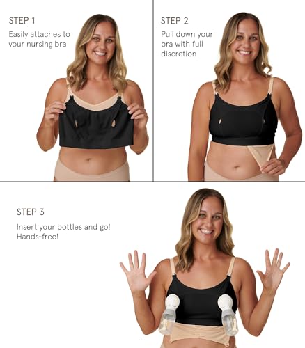 Image of Basics by Bravado Hands Free Pumping Bra, Comfortable, Clip and Go Pumping, Nursing Bra Accessory, XS-XXL