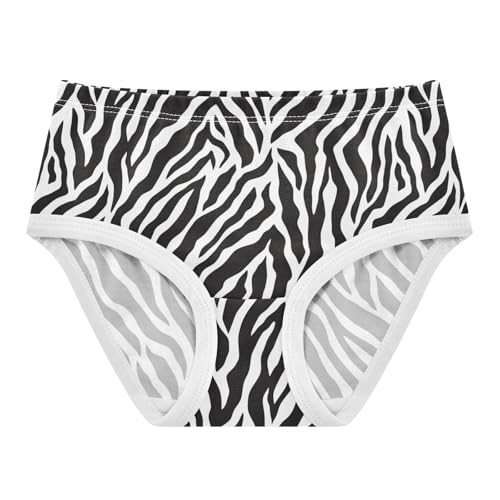Wusikd Black White Zebra Skin Girls' Underwear Cotton Girls Briefs Soft Toddler Underwear 2T
