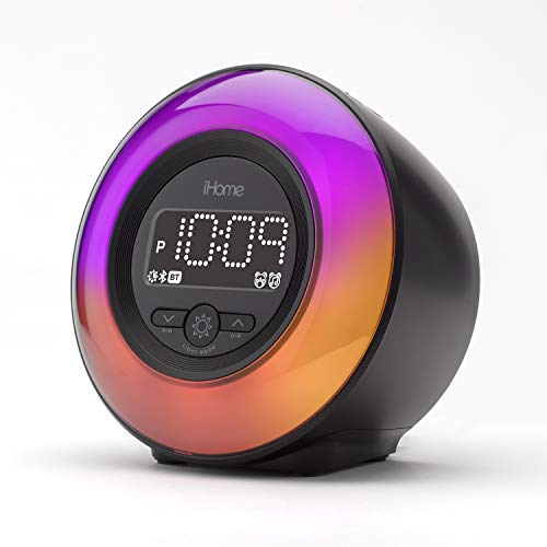 iHome Sveglia IB294 Retro Luminoso, Bluetooth, compatta con Doppia Ricarica USB, Colore: Nero - Image 8