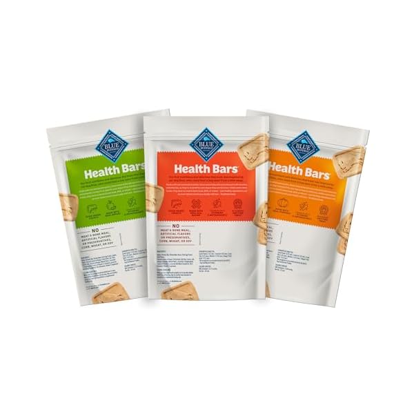 Blue buffalo health bars crunchy dog biscuits variety pack bacon egg cheese apple yogurt pumpkin cinnamon 16 oz bags  urban country home decor