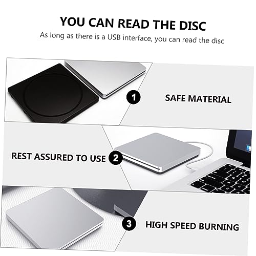 Lecteur CD DVD compact argenté haute vitesse transmission pour PC fixe