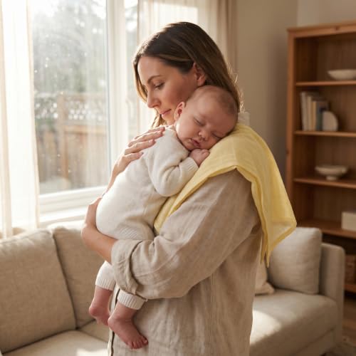 Image of The White Cradle Muslin Swaddle for Newborn Baby, Organic Cotton Wrap Lemon Yellow