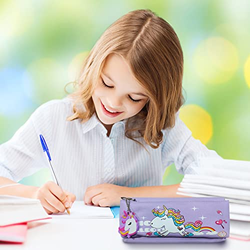Image of Party Propz Polyester Pencil Pouch for Girls - Unicorn Pouch for Girls for Stationary Aesthetic Pencil Case for College Students School Stylish Cute Pouch for Boys Korean Bag (Assorted), Multicolor