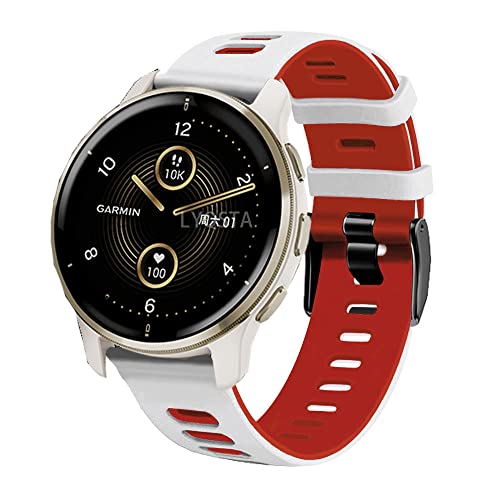 Correa de silicona de 20 mm para Garmin Venu SQ y Forerunner 245 en color ágata 3