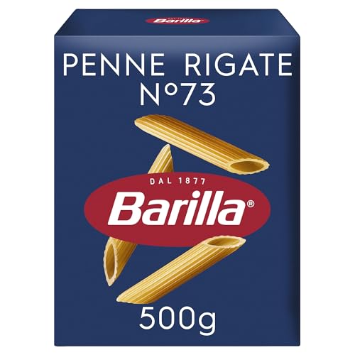 Barilla Pasta Penne Rigate N.73, Pasta Corta di Semola di Grano Duro, I Classici, Tempo di Cottura 11 Minuti, Confezione da 500g