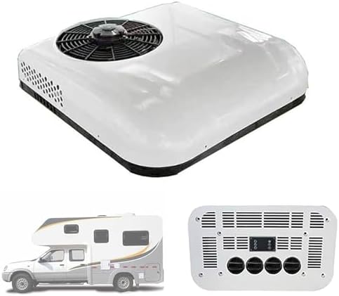 12V/24V RV Rooftop Air Conditioner - High-Efficiency Parking AC for Truck, RV, Boat & Camper Travel Trailer - Compact, Lightweight, Ideal for Hot Weather