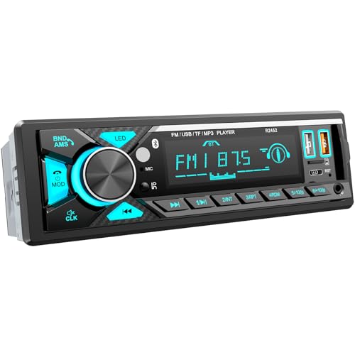RDS Autoradio Bluetooth,CENXINY FM 1Din Auto Radio avec Port de Charge Type-C
