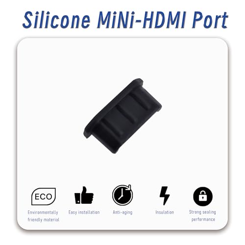 Image of 5 PCS Mini-HDMI Port Anti-dust Plugs, Silicone Covers Caps Stoppers, Port Protector for TV Computer Digital Socket Printer, 0.39 x 0.1 (LxW)