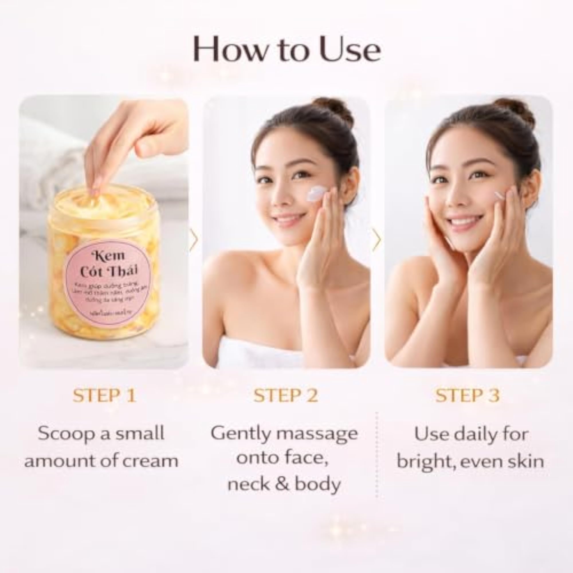 Kem Cot Thai Body Cream 100g, Moisturizing & Brightening