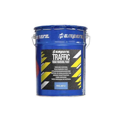 Pintura para señalización vial, bote de 5 kg, azul.