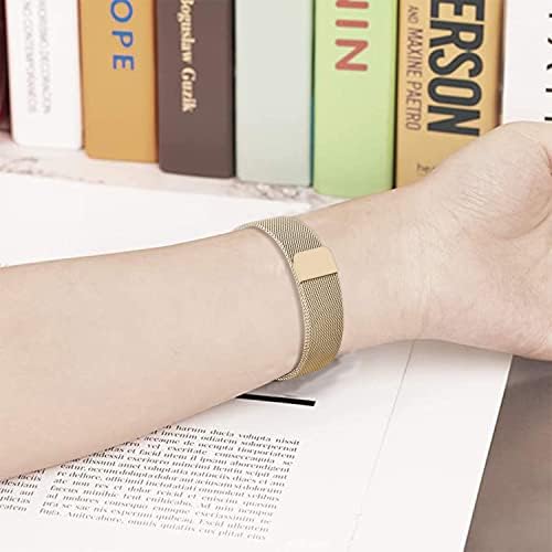 ZoRoll Bransoletka kompatybilna z Xiaomi Smart Band 7/Xiaomi Mi 7/Mi 6/Mi 5, bransoletka ze stali nierdzewnej, metalowa bransoletka do zegarka, kompatybilna z Xiaomi Band 7/Band 6/5, złoty