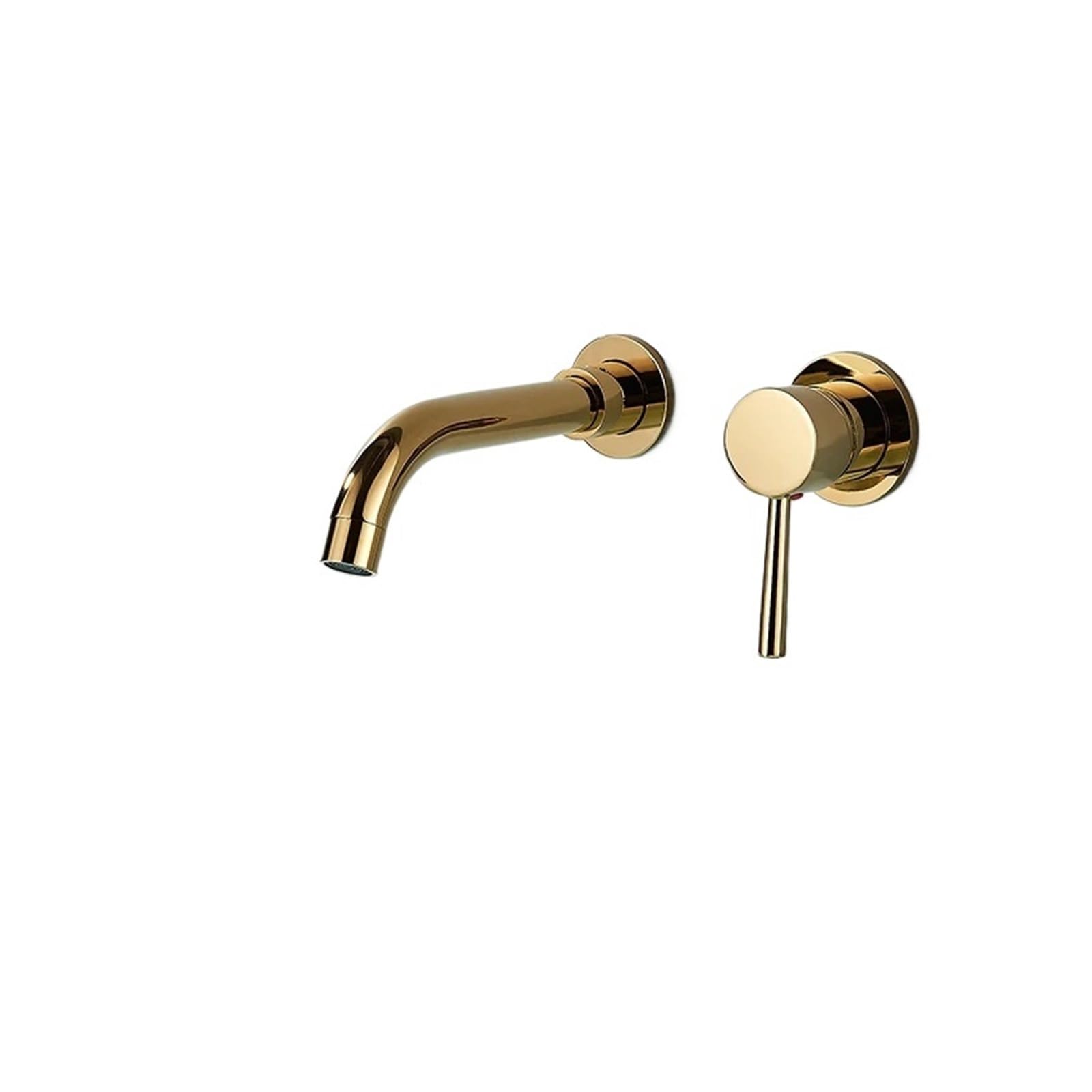 Grifo mural de baño color oro para renovar el lavabo de un hotel en casa