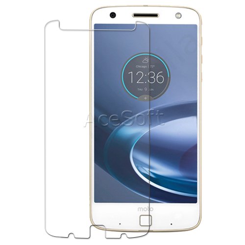 Premium Anti-Scratch Ultra-Clear Tempered Glass Screen Protector Guard Shield Saver Armor Cover Compatible with Motorola Moto Z Force Droid XT1650M Verizon Phone
