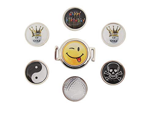RoLoGOLF Schuh-Clip silberfarben incl. 1 Golfball-Marker mit Motiv Cover