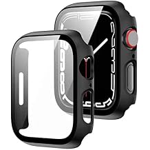 er eve K l f Komple  n  Kapatan Mika Ekran K r lmaz Cam Korumal  Siyah Apple Watch Seri 2 3 4 5 6 SE 44mm ile Uyumlu  r n