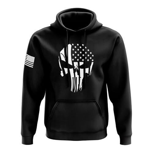 Tactical Pro Supply Patriotic Punisher Flags design Heavyweight Hoodies for Men and Women | Punisher flag - 3XL
