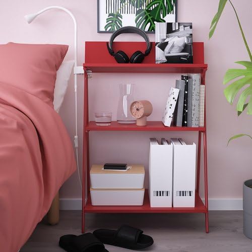 Amazon｜IKEA イケア オープン収納 レッド 60x35x91cm m90574598