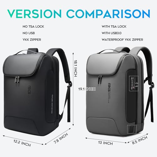 Image of BANGE Anti-Theft Backpack with USB Charging Port 17.3 Inch Business Laptop Backpack