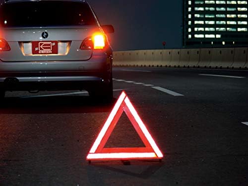 Amazon エマーソン 三角停止表示板ts 国家公安委員会認定品 Em 351 昼夜間兼用型 三角停止板 車 バイク
