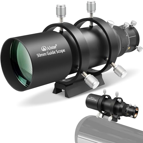 Alstar Guide Scope 50mm Telescope Finder Scope, Equipped with FMC Lense and 1.25 Inch Double Helical Focuser Compact Finders & Guidescope Kit for Astronomical Telescopes & Astrophotography Observation
