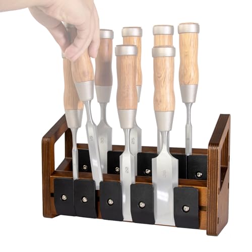 O'SKOOL Modular Chisel Storage Rack for Woodworking Workshop Tool Orghanization, CAE001