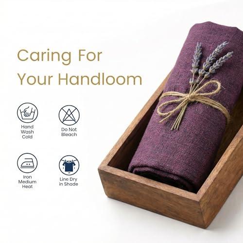 Image of Unstitched Cotton Fabric for Men and Women - Light Weight Trending Self Pattern Khadi Cotton Fabric Material (5 Meter, Dark Purple)