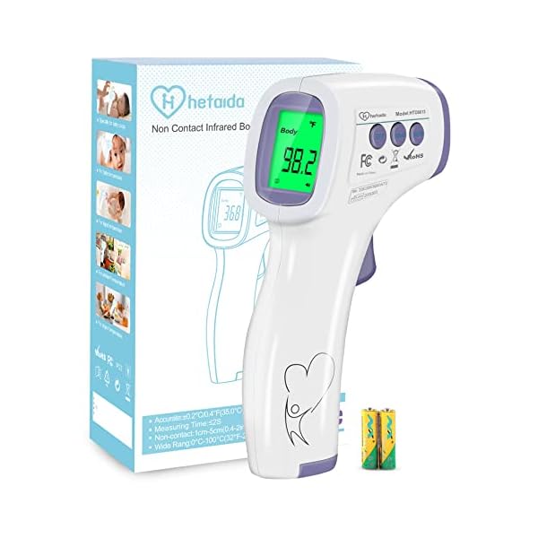 Digital Thermometer for Adults and Youngsters, No Contact Brow Thermometer for Child, 2 in 1 Physique Floor Mode Infrared Thermometer with Fever Alarm and On the spot Accuracy Readings