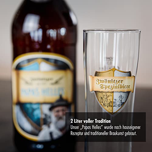 Brauerei Zwönitz Papas Helles/Helles Bier in der schicken 2 Liter Flasche/Geschenke für Bierliebhaber/Männergeschenke… - Image 3