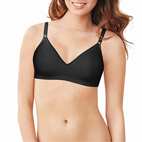 Hanes Women's Ultimate Smooth Inside and Out Foam Wirefree, Black, Small