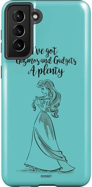 Skinit Pro Phone Case Compatible with Galaxy S21 Plus 5G - Officially Licensed Disney Princess Ariel Gizmos and Gadgets Art Design