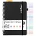 Thboxes A5 Notebook, 160 Pages A5 Lined Wirebound Spiral Notebook, Black