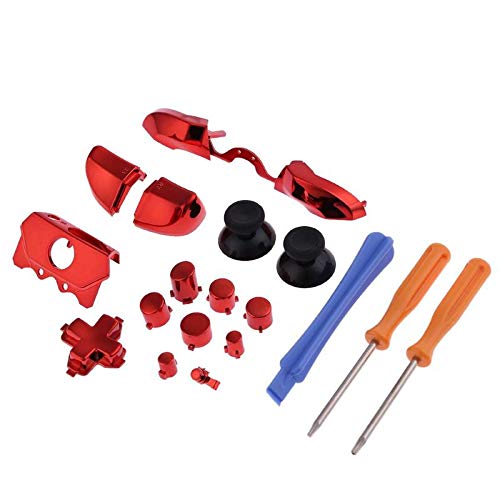 Image of for Xbox One Elite Replacement Full Buttons Bumper Triggers T6 T8 Screwfor Xbox One Controller with 3.5mm Jack (Chrome Red)