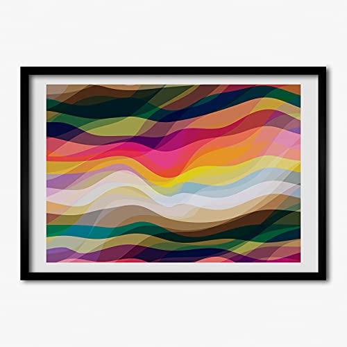 Cadre MDF 70x50 cm Tulup peinture photo affiche tableau décoratif Abstrakcja Des Vagues