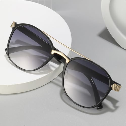 Lunettes de soleil carrées style rétro double pont élégance masculine - 3