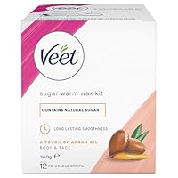 Veet Sugar Warm Wax Hair Removal Kit With Argan Oil 360g