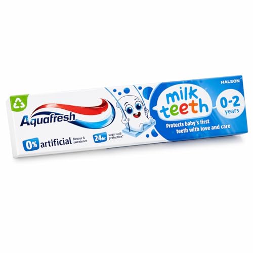 Aquafresh Milk Teeth Baby Toothpaste 0-2 years Toddler Toothpaste for Infants Gentle care for Milk Teeth 50ml