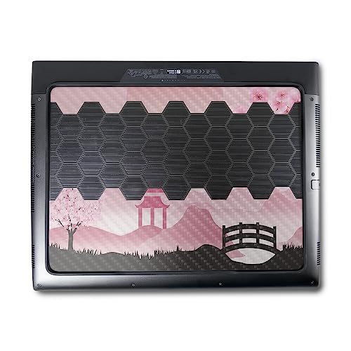 Image of MightySkins Carbon Fiber Skin Compatible with Alienware M18 R1 (2023) Full Wrap Kit - Cherry Blossom Dream | Protective, Durable Textured Carbon Fiber Finish | Easy to Apply | Made in The USA