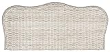 SAFAVIEH Furniture - Imelda Rattan Full Headboard - White-Washed - Rattan - Coastal Woven Design - Ideal for Bedroom (SEA8027B-F)