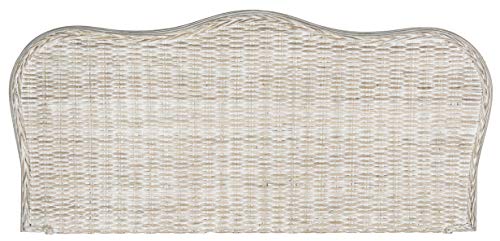 SAFAVIEH Imelda Rattan Queen Headboard White-Washed