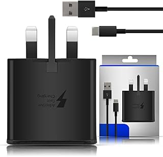 SILHANI 15W Charger Plug With Usb C Charger Cable 3A for Samsung Devices, Adaptive Fast Charger for Samsung Fast Charger Plug, Samsung Phone Smart Plug, Cable Compatible to Samsung Smart Phones etc.