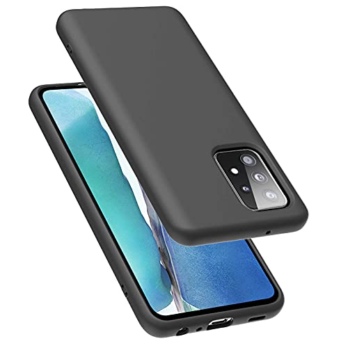 Samsung Galaxy A52 5G&4G Case, Liquid Silicone Case with Microfiber Lining Thickening Shockproof Design Soft Gel Rubber Phone Case Cover for Samsung Galaxy A52 5G - Black
