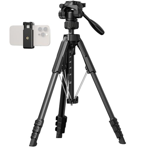 SMALLRIG 71 Camera Tripod Stand AP-21, Travel Tripod for Canon for Nikon with Phone Clip and Carry Bag, Tripods with Quick-Flip Lock Legs, Max Load 11lb - 5351