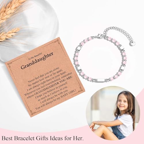 Gifts for Girls, Graduation Back to School First Day of School Gifts Bracelets for Daughter Granddaughter Niece Sister with Inspirational Card2