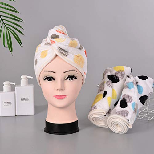 Minkissy Cabelo Toalha De Secagem Rápida Velo Coral Banho Cabelo Toalha De Microfibra de Cabelo Toal