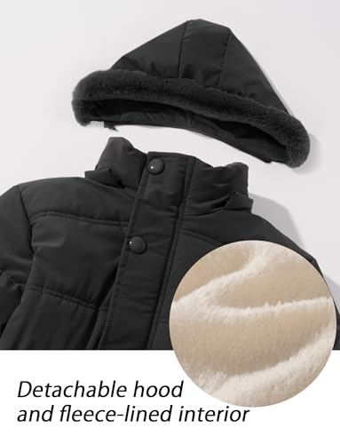 Blouson hiver fille à capuche doté d'une isolation thermique renforcée