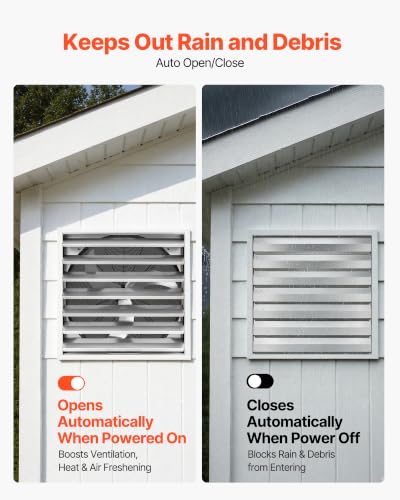 Image of VEVOR 36 Inch Shutter Exhaust Fan Wall Mounted Automatic Louvers Silver, Sturdy Steel Housing, Low Noise, AC Motor, 9761 CFM Ventilation and Cooling for Attic, Garage, Barn, Greenhouse, Workshop
