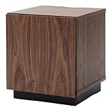 LOWYA ロウヤ サイドテーブル ベッド横 ベッドサイドテーブル ナイトテーブル コンセント付き 2口 可動棚 高さ調整 収納 幅35cm ウォルナット